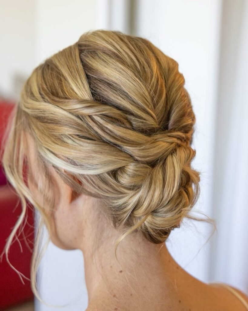 chignon bas flou